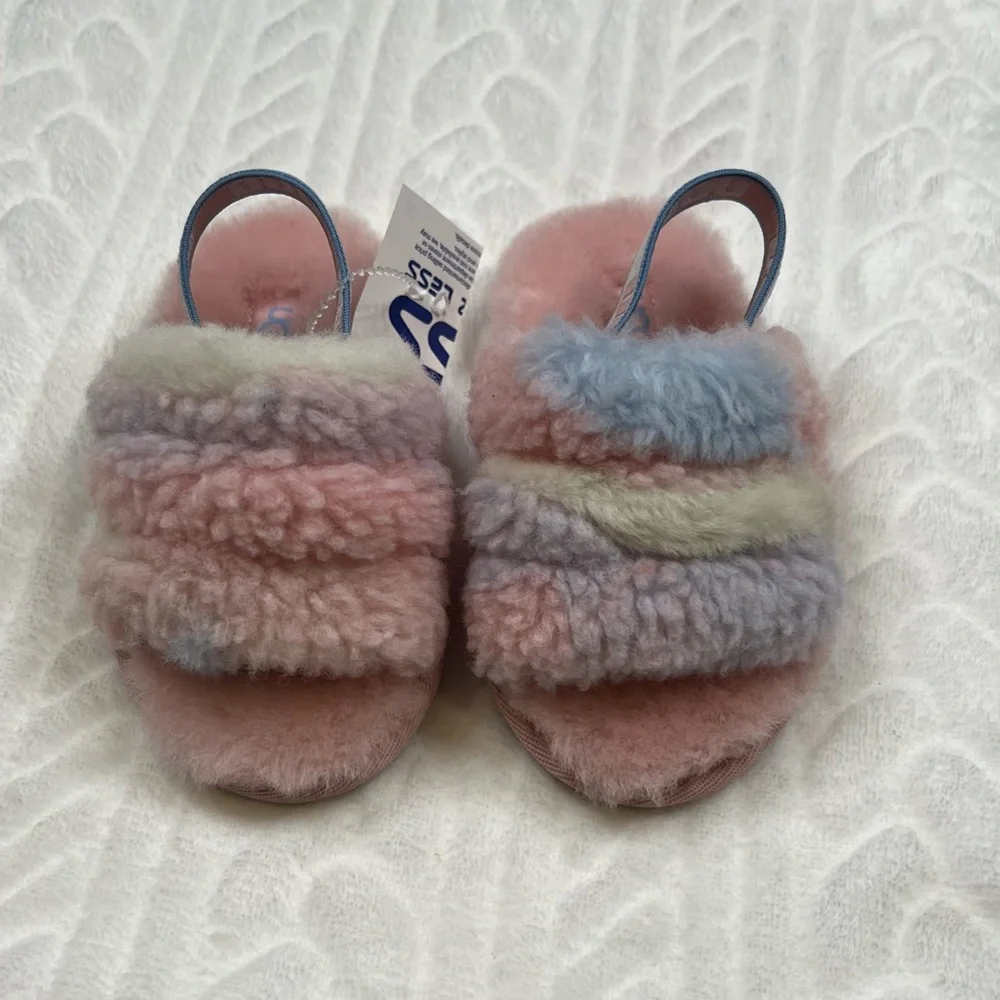 💗 *NEW* Ugg -‎ Baby Girls Fluff Yeah Slide Slippers